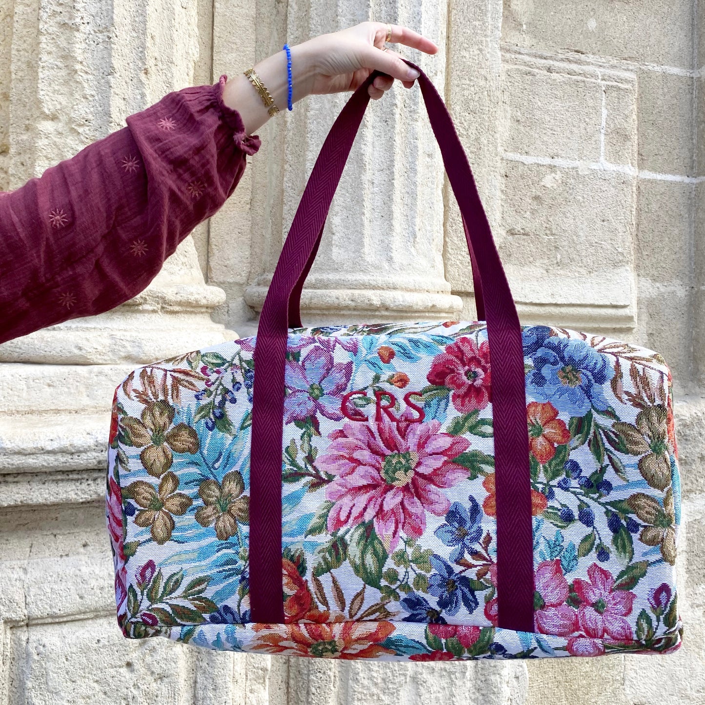 Bolsa de viaje flores de colores