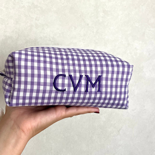 Estuche Vichy morado