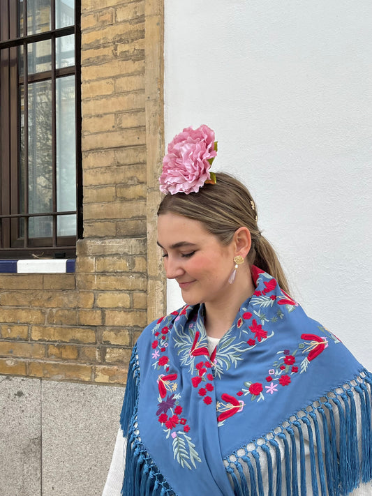 Mantón Candela azul
